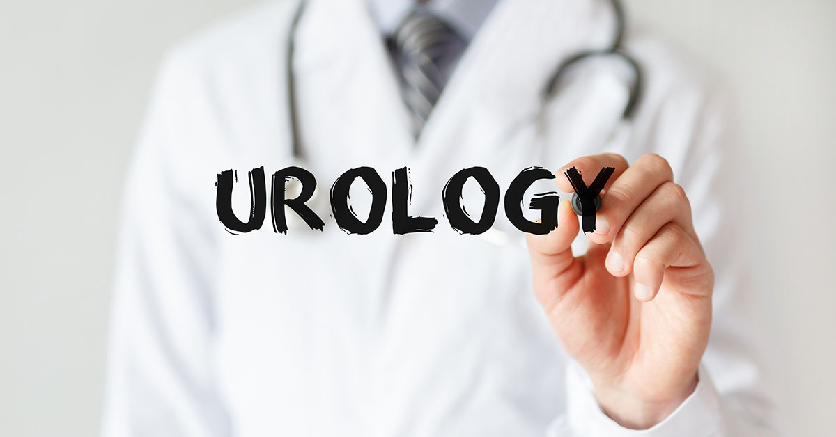 Doctor writing word Urology with marker, Medical concept